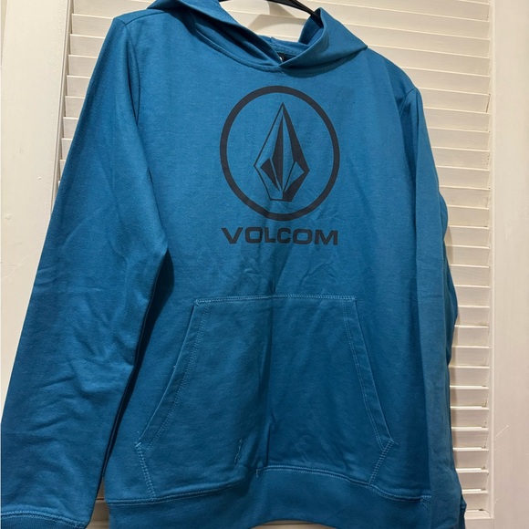 Volcom Teal Kids Hoodie with Logo - Picture 2 of 6
